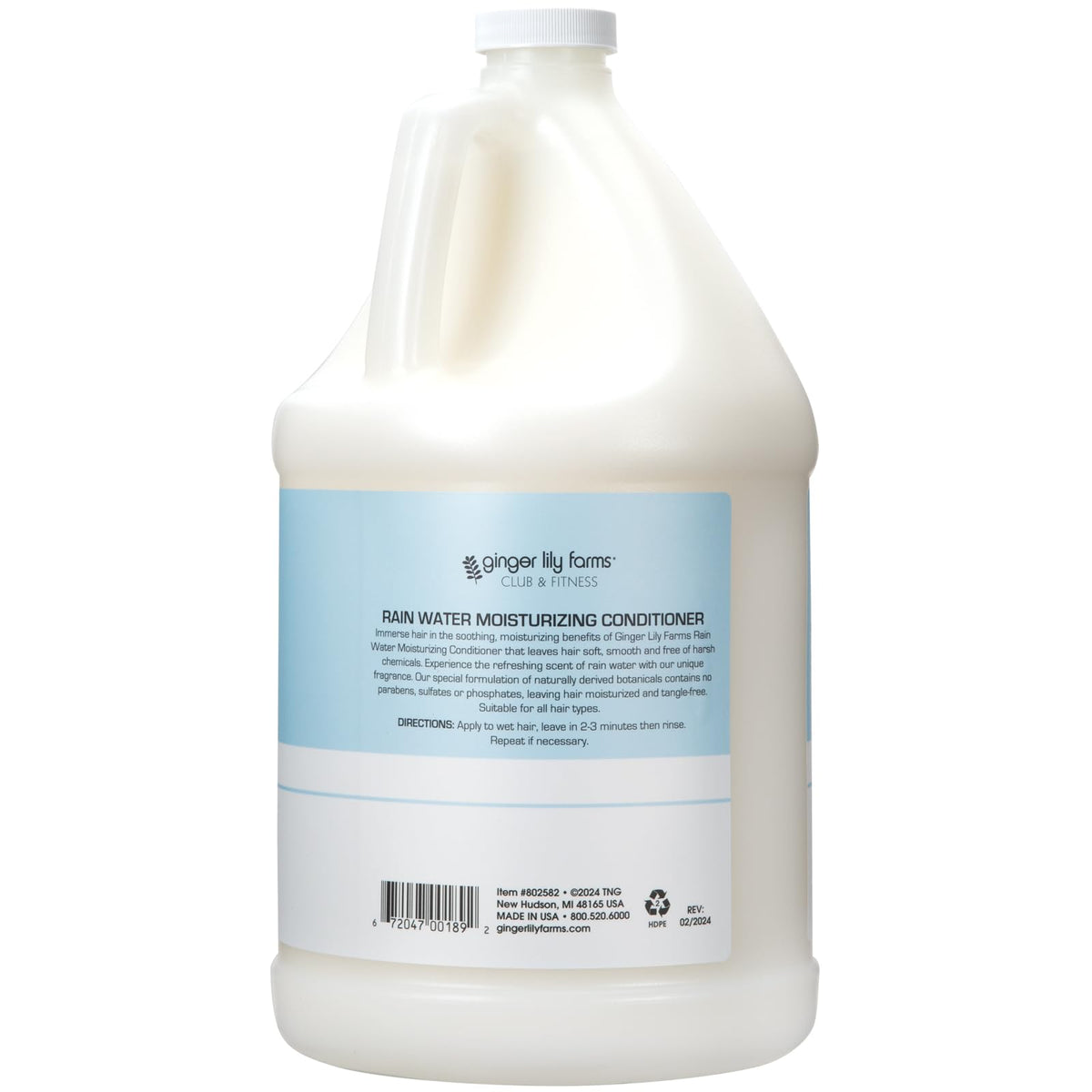 Ginger Lily Farms Club & Fitness Conditioner 128oz side view