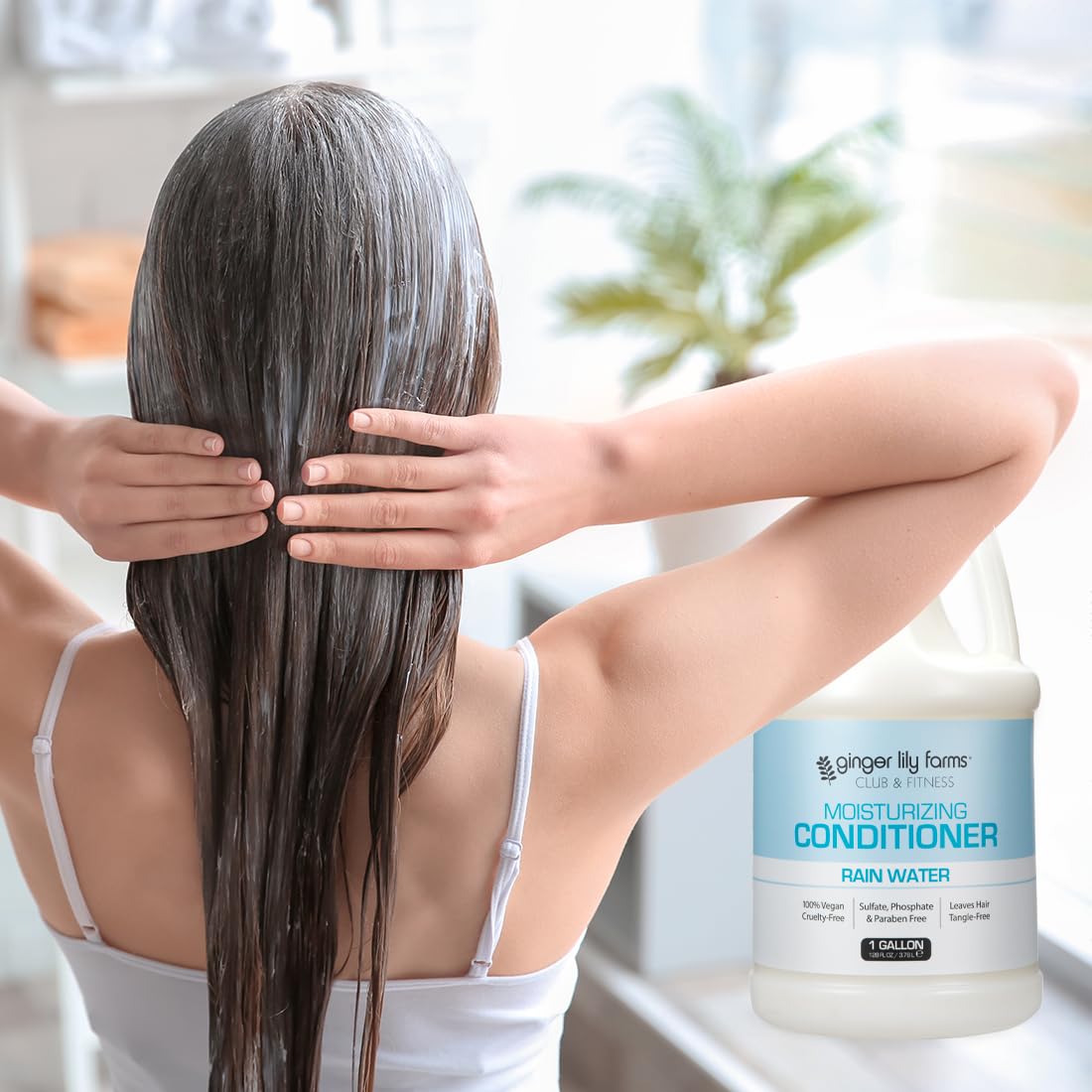 Ginger Lily Farms Club & Fitness Conditioner 128oz with botanical ingredients