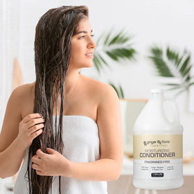 Ginger Lily Farms Club & Fitness Conditioner in a spa setting