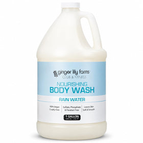 Ginger Lily Farms Club & Fitness Rain Water Body Wash 128oz front view