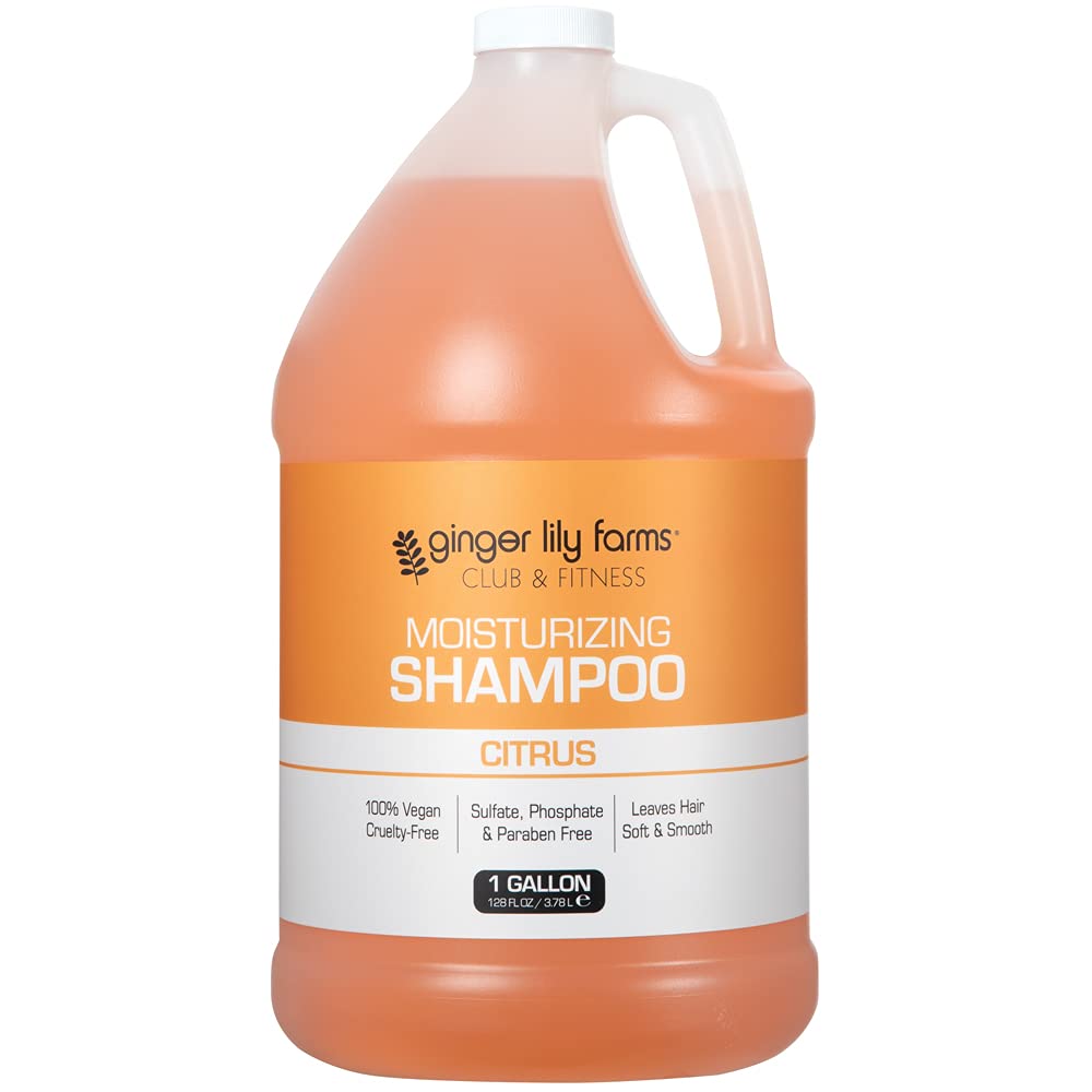 Ginger Lily Farms Club & Fitness Shampoo 128oz back view