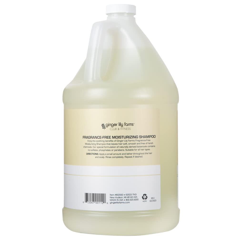 Ginger Lily Farms Club & Fitness Shampoo 128oz back view