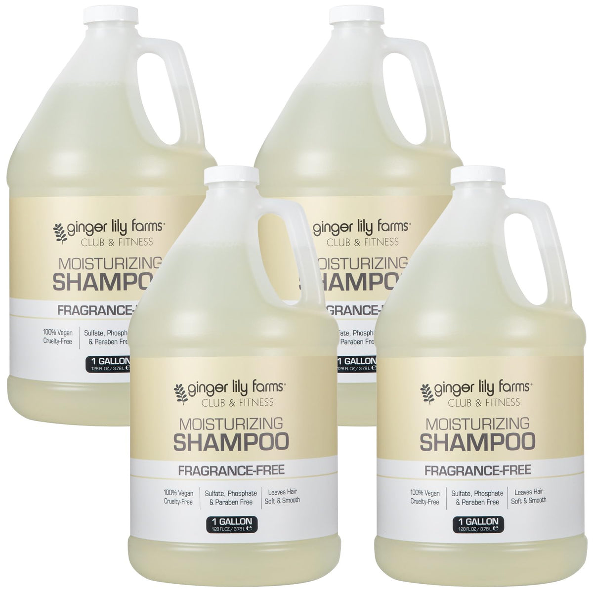 Ginger Lily Farms Club & Fitness Shampoo 128oz front view