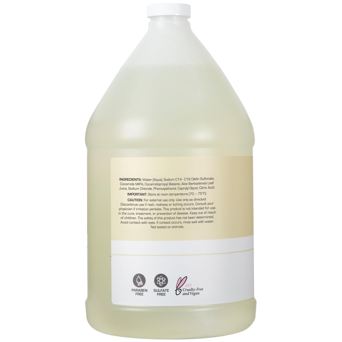 Ginger Lily Farms Club & Fitness Shampoo 128oz side view