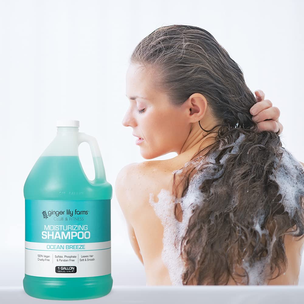 Ginger Lily Farms Club & Fitness Shampoo close-up of bottle neck