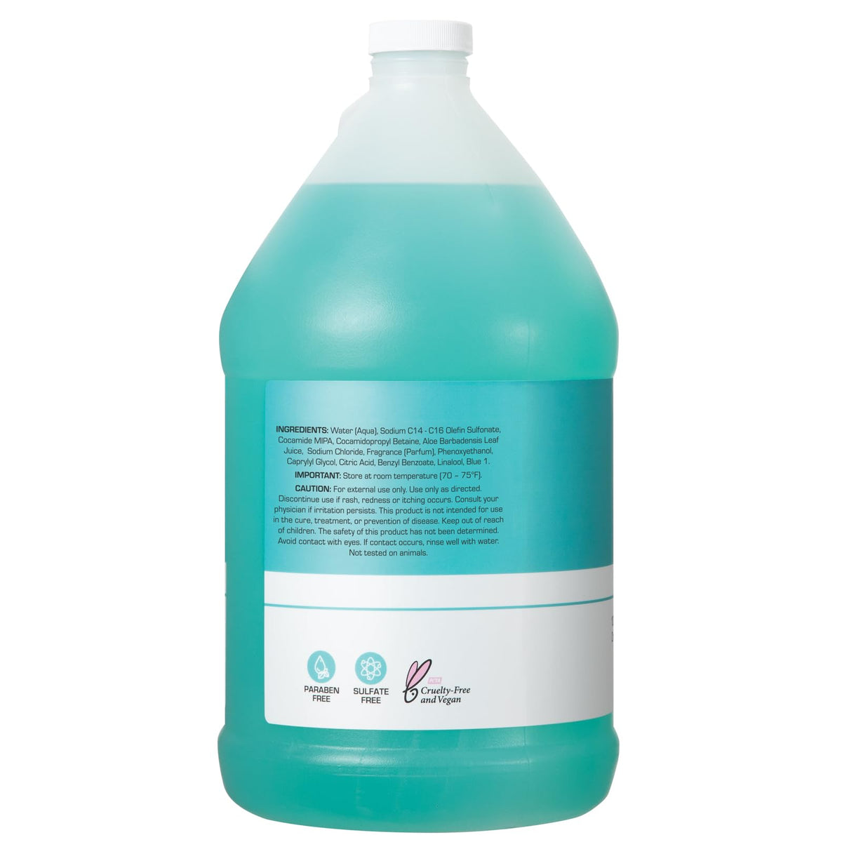 Ginger Lily Farms Club & Fitness Shampoo with dispenser in a locker room
