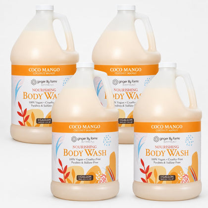 Ginger Lily Farms Coco Mango Body Wash 128oz front view