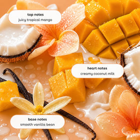 Ginger Lily Farms Coco Mango Body Wash close-up of label