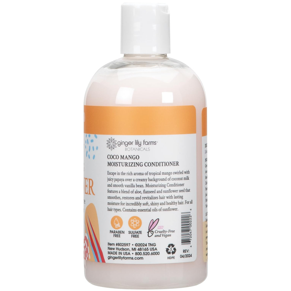 Ginger Lily Farms Coco Mango Conditioner 12oz side view