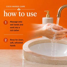 Ginger Lily Farms Coco Mango Hand Soap with tropical fruits