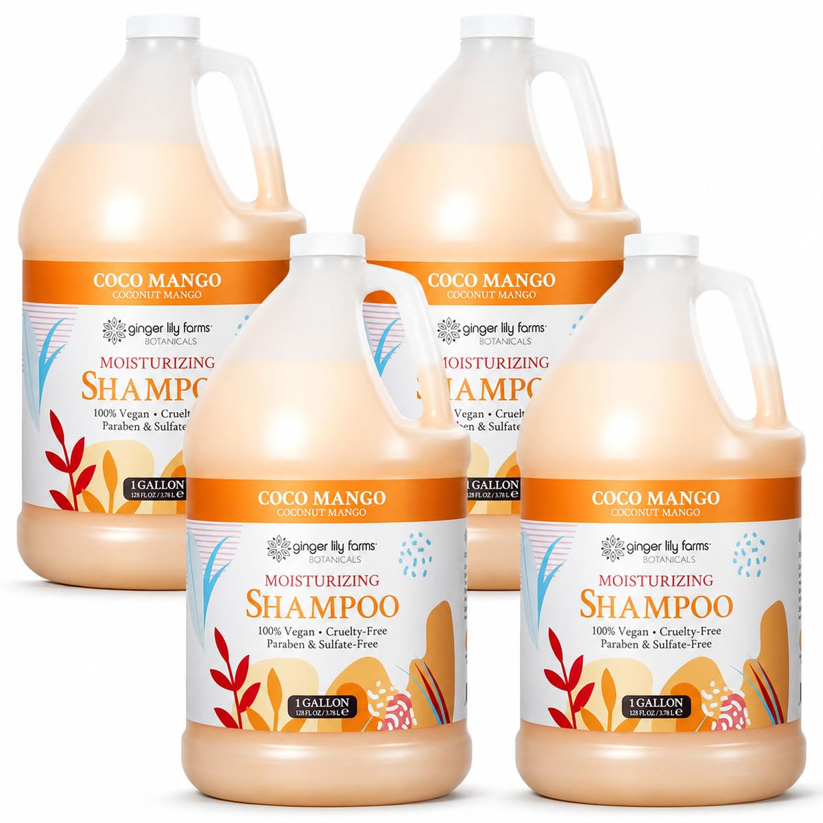 Ginger Lily Farms Coco Mango Moisturizing Shampoo 128oz front view