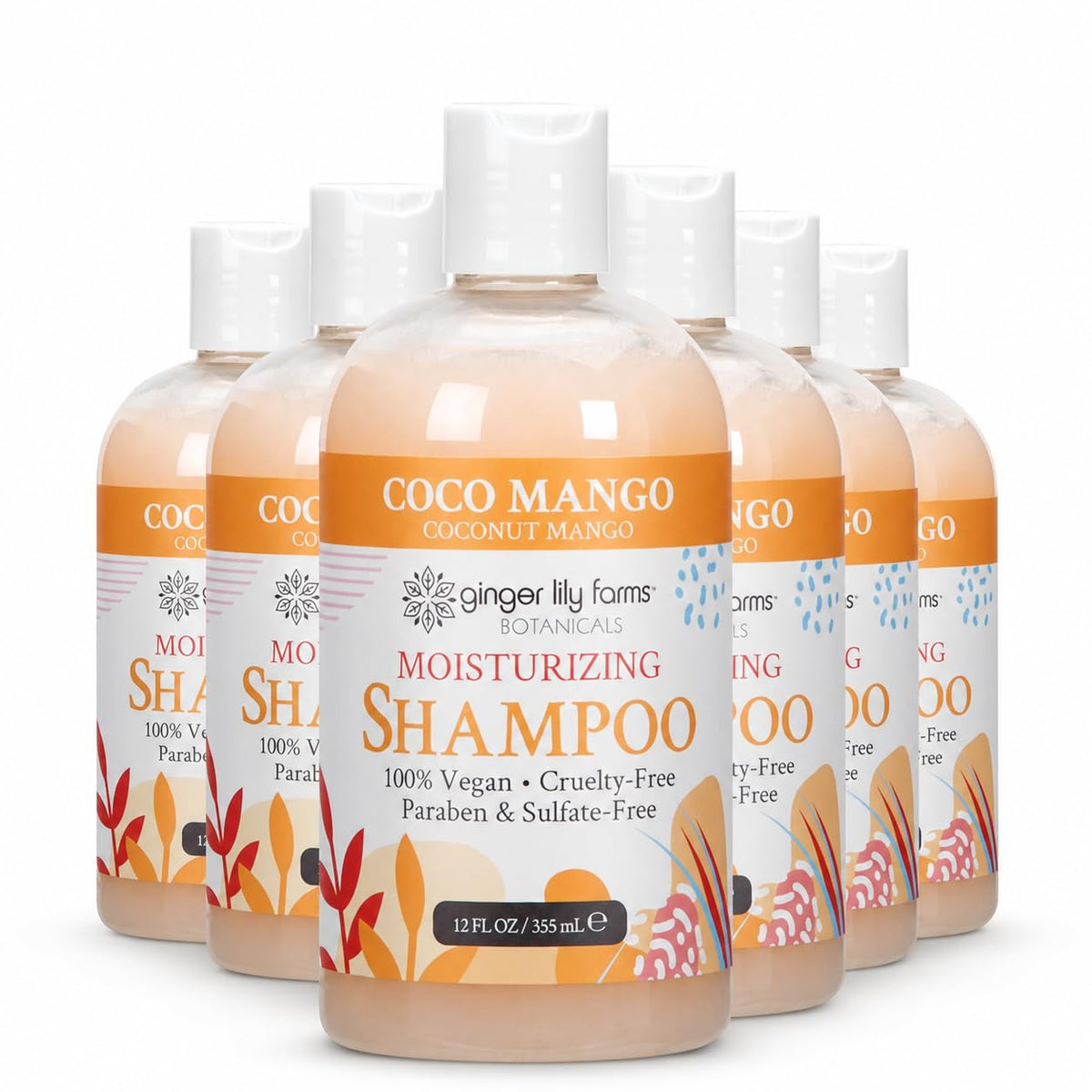 Ginger Lily Farms Coco Mango Shampoo 12oz bottle front view