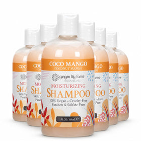 Ginger Lily Farms Coco Mango Shampoo 12oz bottle front view