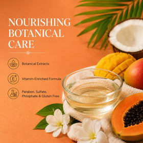 Ginger Lily Farms Coco Mango Shampoo in a bathroom setting