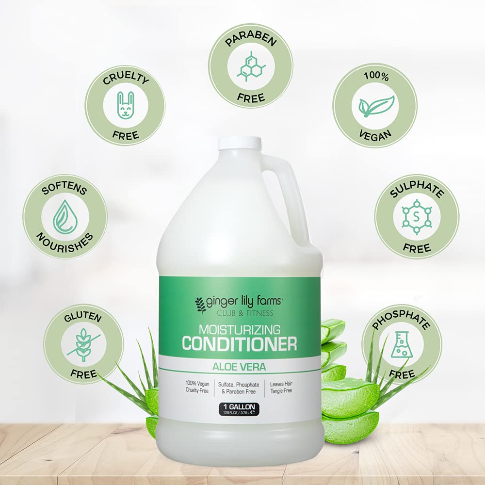 Ginger Lily Farms Conditioner 128oz with Aloe Vera plant