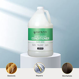 Ginger Lily Farms Conditioner displayed in a locker room setting