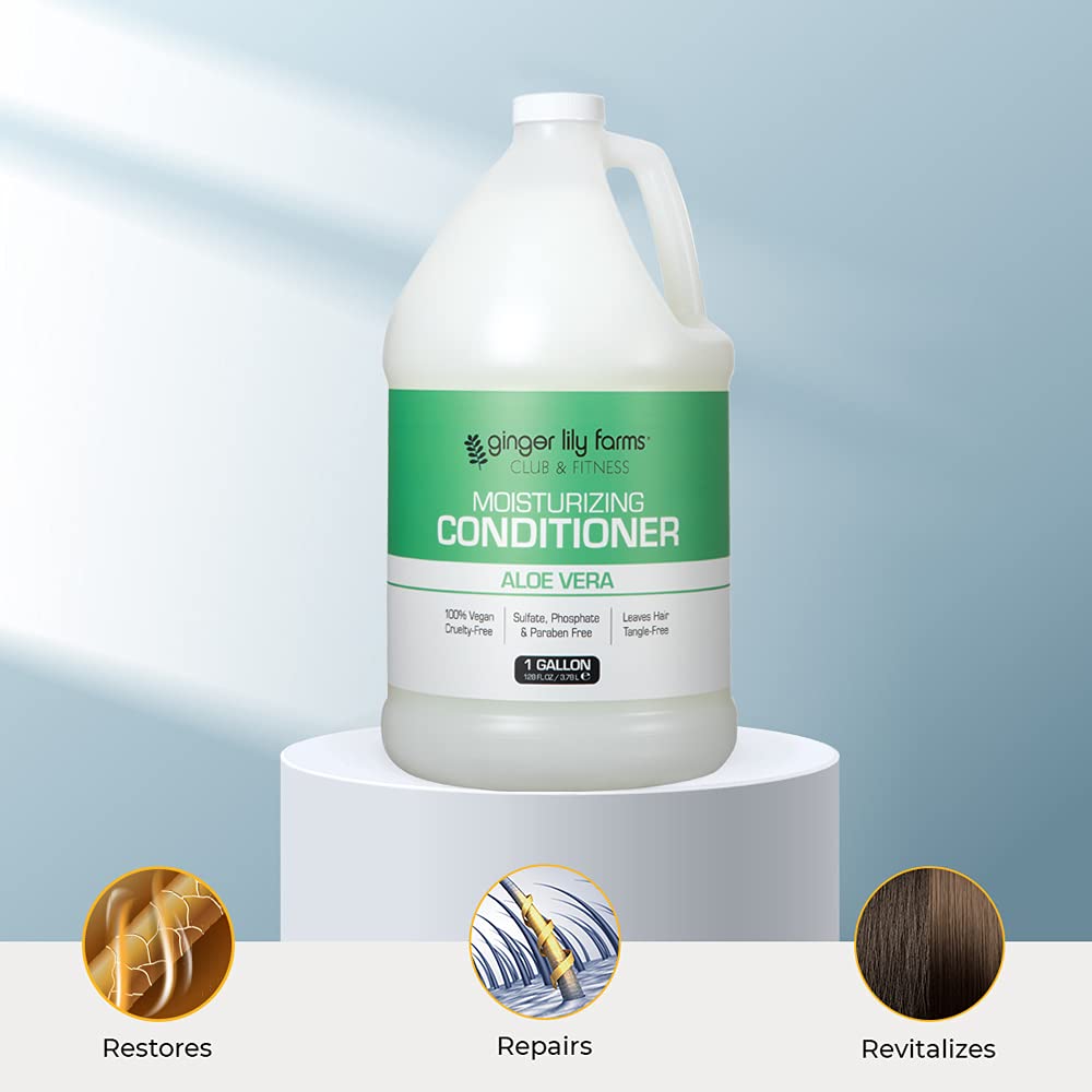 Ginger Lily Farms Conditioner with shower dispenser setup