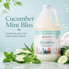Ginger Lily Farms Cucumber Mint Bliss Shampoo 128oz side view