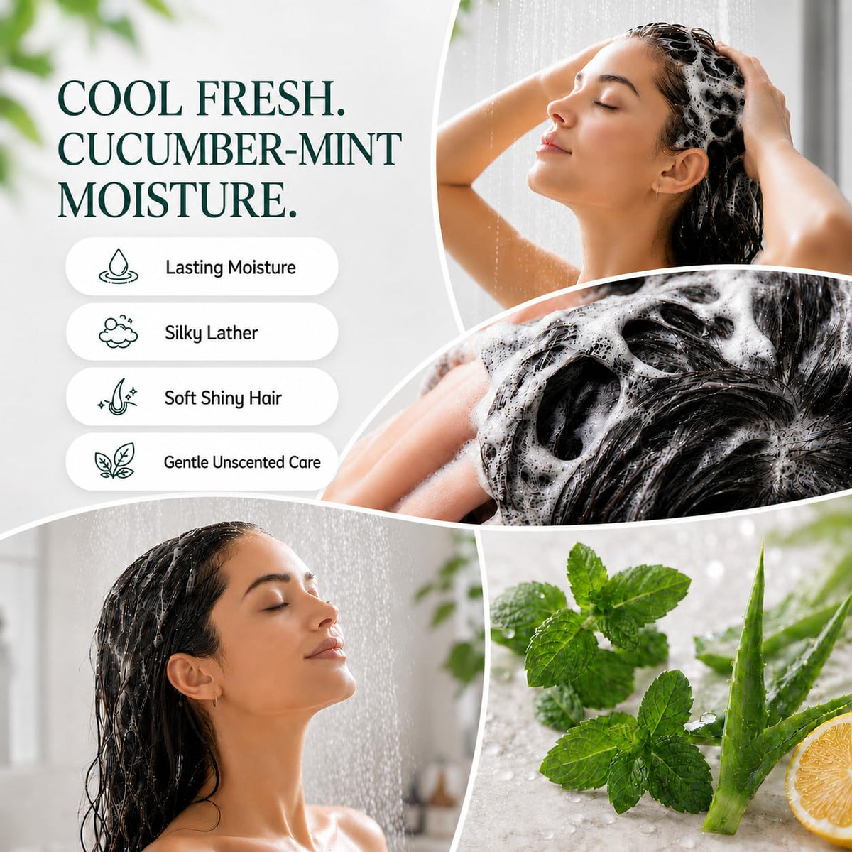 Ginger Lily Farms Cucumber Mint Bliss Shampoo back view