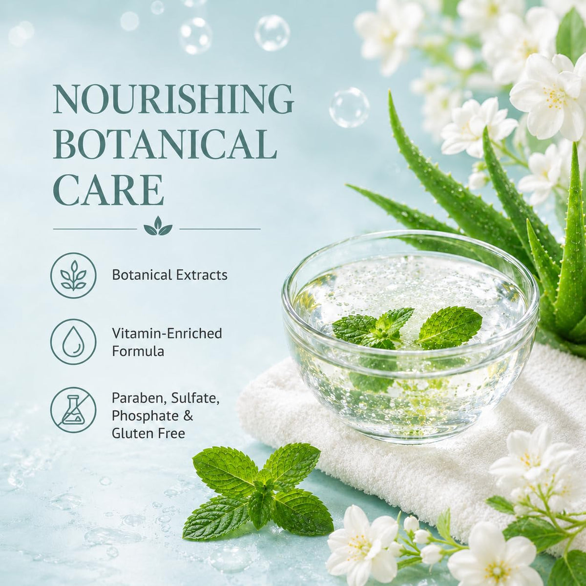 Ginger Lily Farms Cucumber Mint Bliss Shampoo in a shower setting