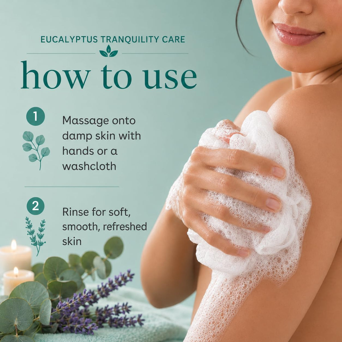 Ginger Lily Farms Eucalyptus Tranquility Body Wash 128oz packaging