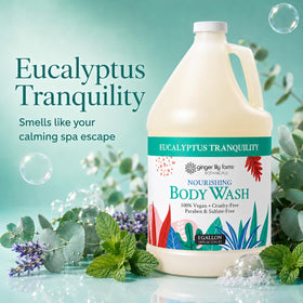 Ginger Lily Farms Eucalyptus Tranquility Body Wash 128oz side view