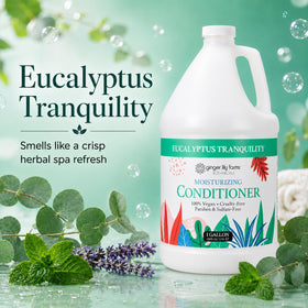 Ginger Lily Farms Eucalyptus Tranquility Conditioner label close-up