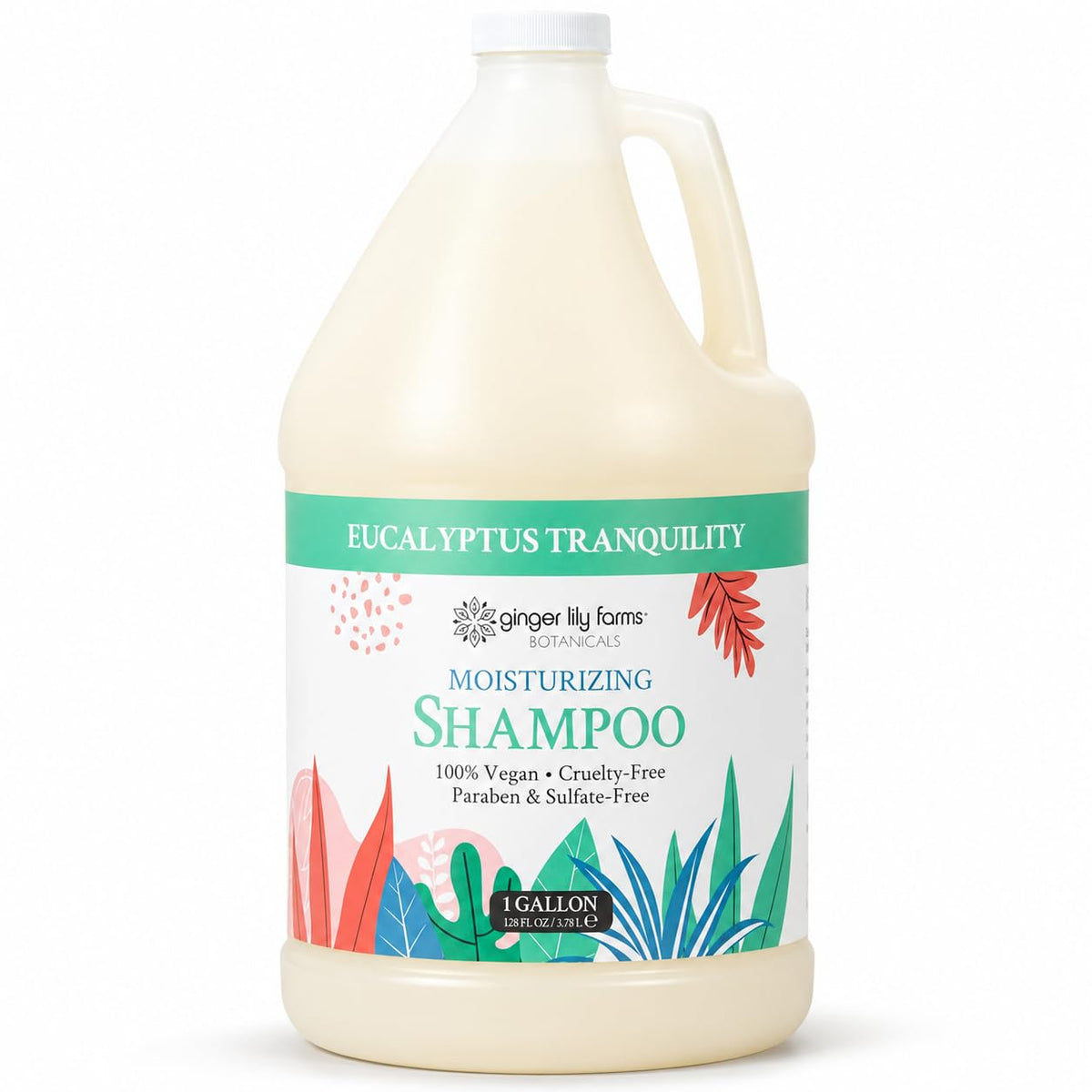 Ginger Lily Farms Eucalyptus Tranquility Shampoo 128oz front view