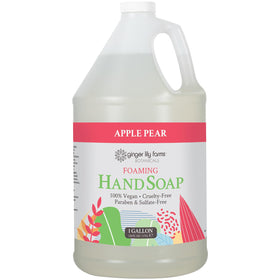 Ginger Lily Farms Foaming Hand Soap 128oz Apple Pear front view