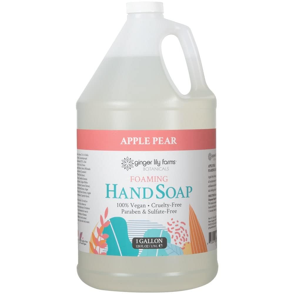 Ginger Lily Farms Foaming Hand Soap 128oz Apple Pear packaging