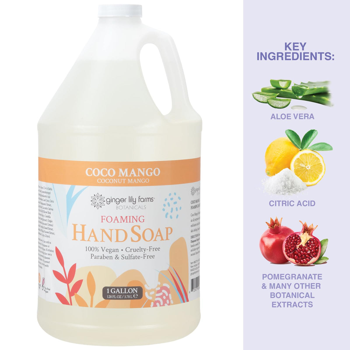 Ginger Lily Farms Foaming Hand Soap 128oz Coco Mango lifestyle scene