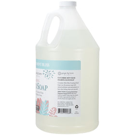 Ginger Lily Farms Foaming Hand Soap 128oz Cucumber Mint side view