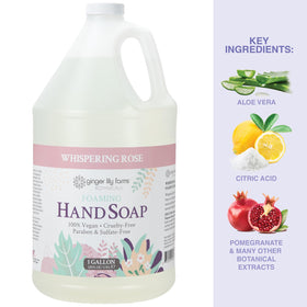 Ginger Lily Farms Foaming Hand Soap 128oz in a bathroom setting