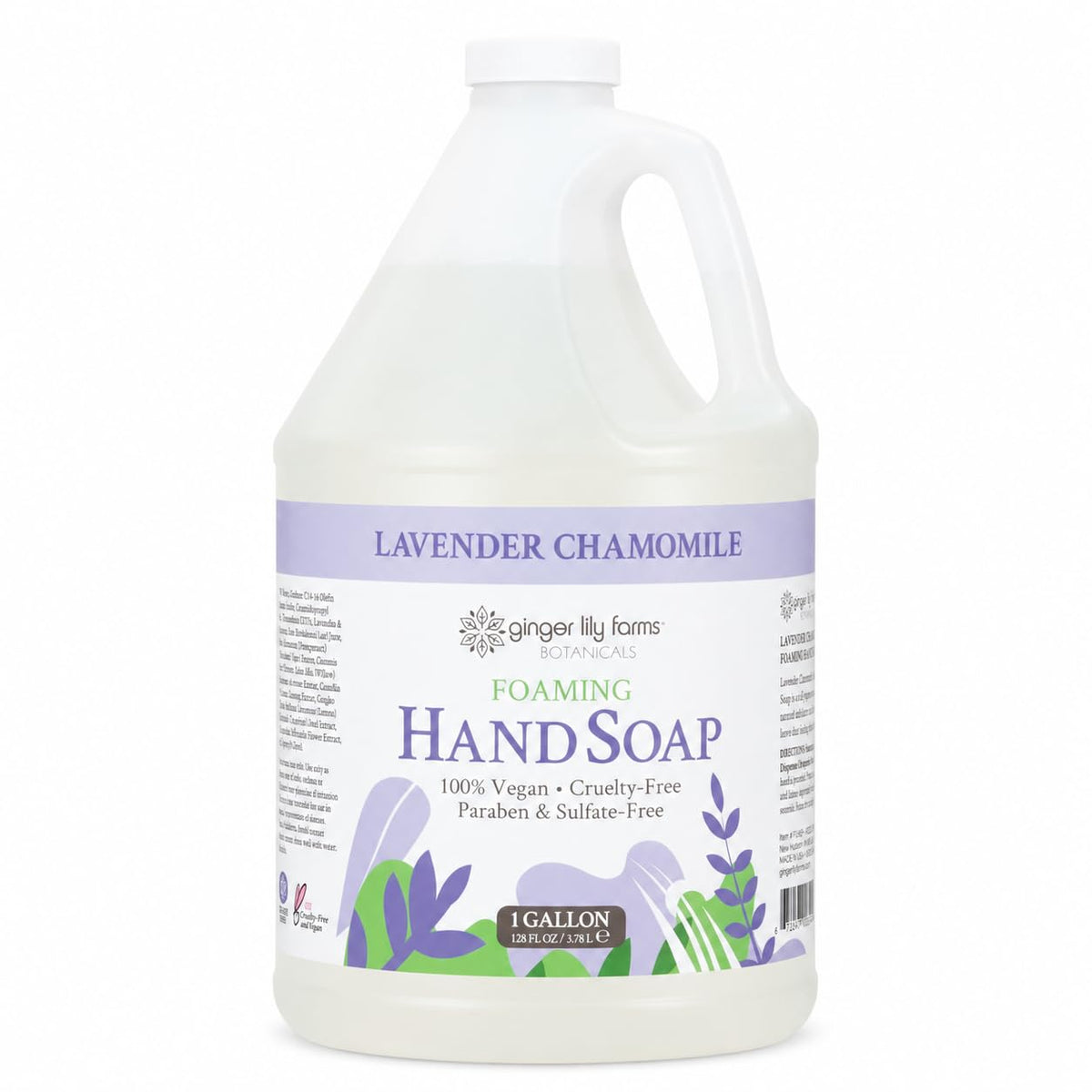 Ginger Lily Farms Foaming Hand Soap 128oz Lavender Chamomile packaging