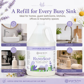 Ginger Lily Farms Foaming Hand Soap 128oz Lavender Chamomile refill size