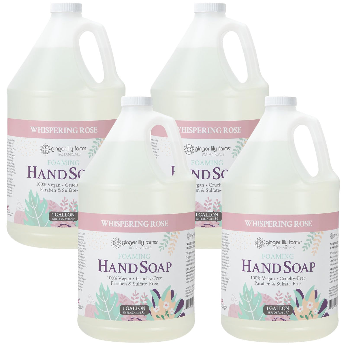 Ginger Lily Farms Foaming Hand Soap 128oz pack front view