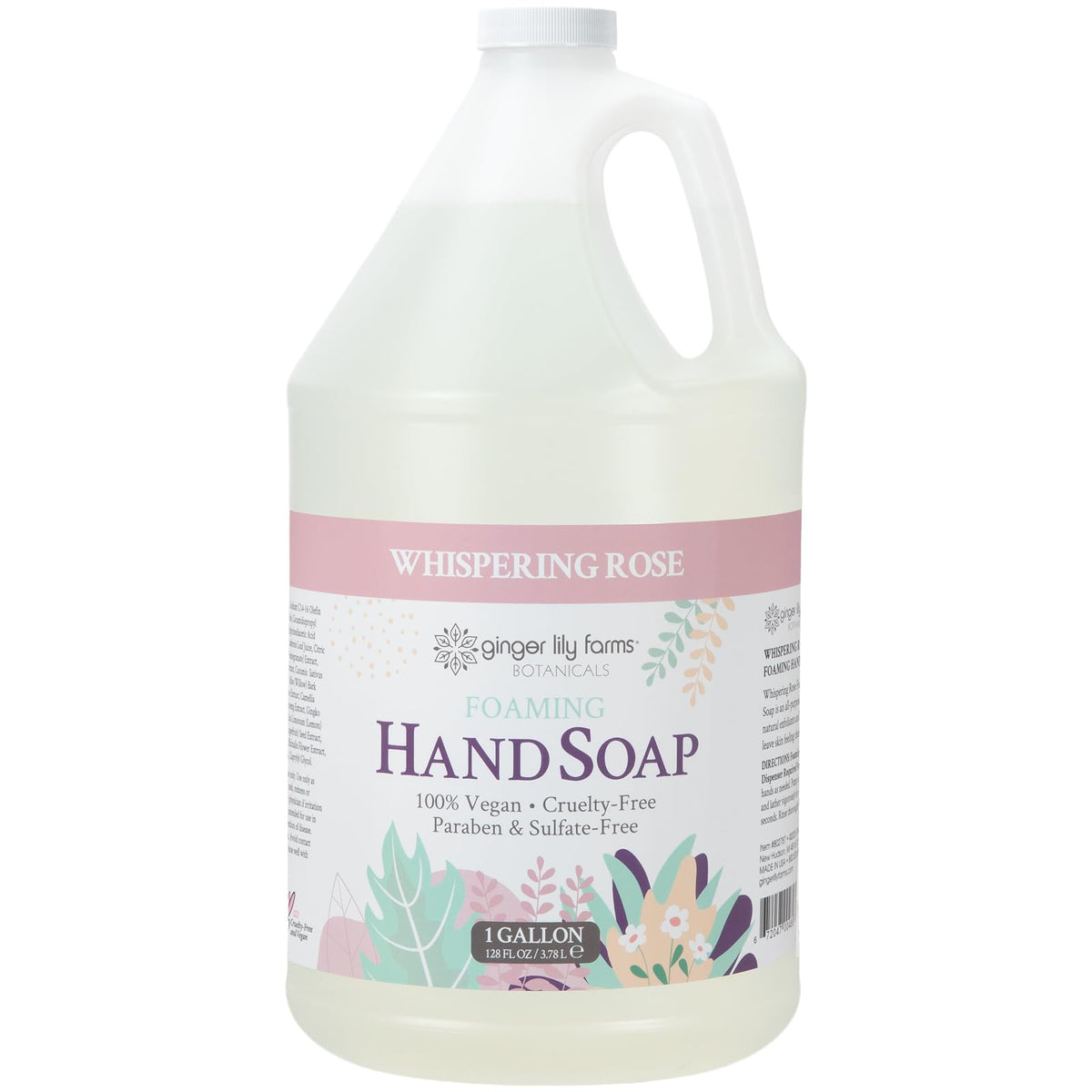 Ginger Lily Farms Foaming Hand Soap 128oz side view