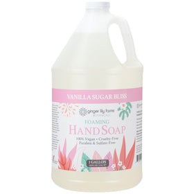 Ginger Lily Farms Foaming Hand Soap 128oz Vanilla Sugar Bliss front view
