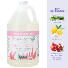 Ginger Lily Farms Foaming Hand Soap 128oz Vanilla Sugar Bliss lifestyle scene