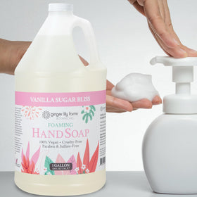 Ginger Lily Farms Foaming Hand Soap 128oz Vanilla Sugar Bliss packaging