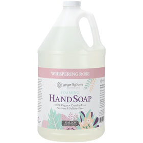 Ginger Lily Farms Foaming Hand Soap 128oz Whispering Rose front view