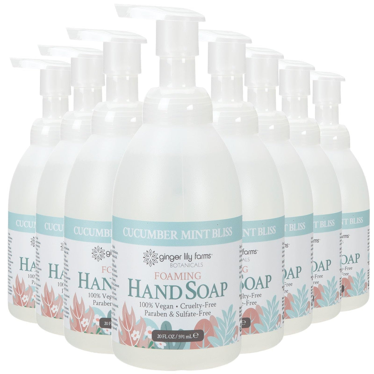 Ginger Lily Farms Foaming Hand Soap 20oz bottle front view
