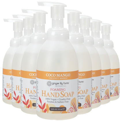 Ginger Lily Farms Foaming Hand Soap 20oz Coco Mango front view