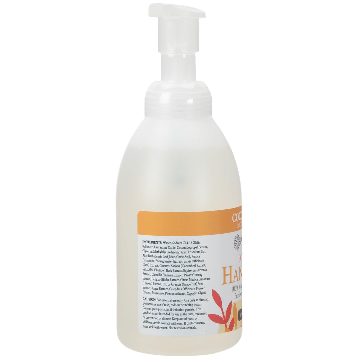 Ginger Lily Farms Foaming Hand Soap 20oz Coco Mango ingredients list