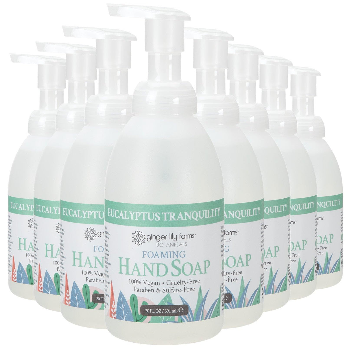 Ginger Lily Farms Foaming Hand Soap 20oz Eucalyptus front view