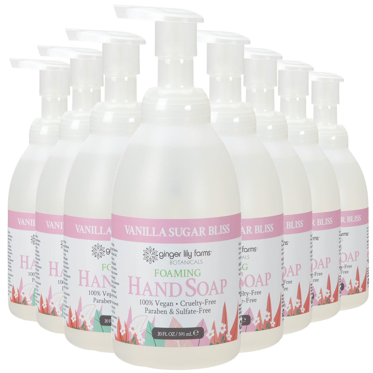 Ginger Lily Farms Foaming Hand Soap 20oz Vanilla Sugar front view