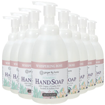 Ginger Lily Farms Foaming Hand Soap 20oz Whispering Rose front view