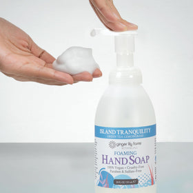 Ginger Lily Farms Foaming Hand Soap 20oz with green tea and lemongrass ingredients