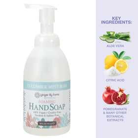Ginger Lily Farms Foaming Hand Soap 8-pack display