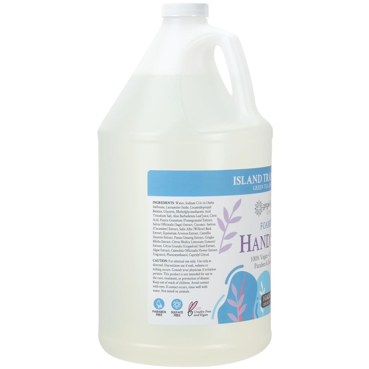 Ginger Lily Farms Foaming Hand Soap dispenser in use